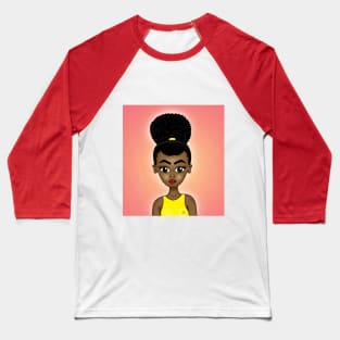 black girl magic anime art style Baseball T-Shirt